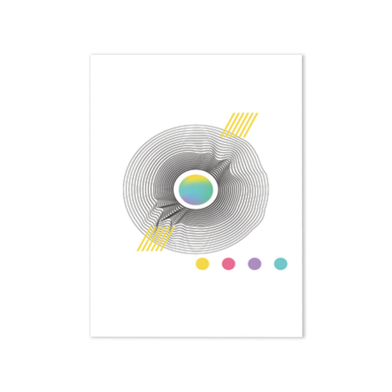 Vivolux | 3D Ringgrafik Wanddekoration Grau Skandinavisch Stilvolles Canvas für Badezimmer, Verschiedene Größen