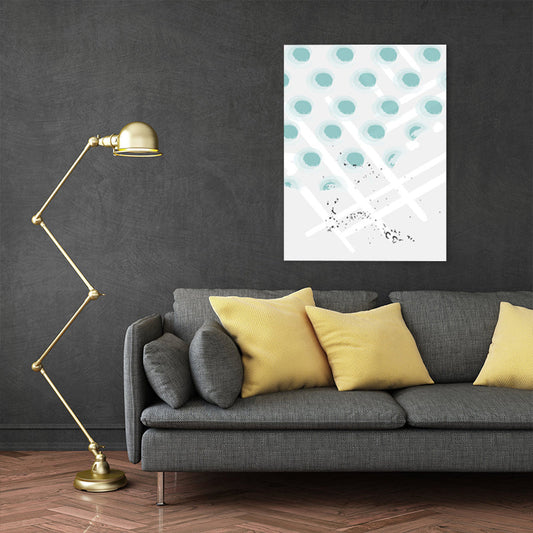 Vivolux | Polka Dot Leinwanddruck Nordic Ästhetik Geometrie Wandkunst Dekor in Pastellfarbe