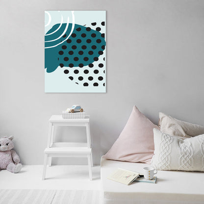Vivolux | Polka Dot Leinwanddruck Nordic Ästhetik Geometrie Wandkunst Dekor in Pastellfarbe