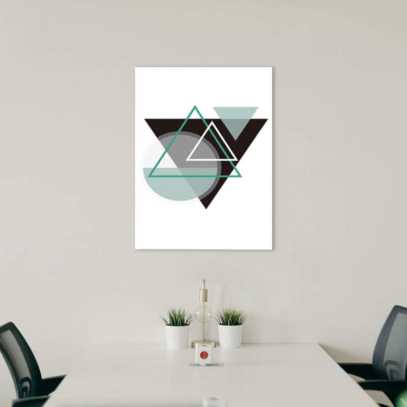 Vivolux | Grafisches Muster Leinwandkunst Helle Farbe Skandinavisch Stilvolle Wanddekoration für das Spielzimmer