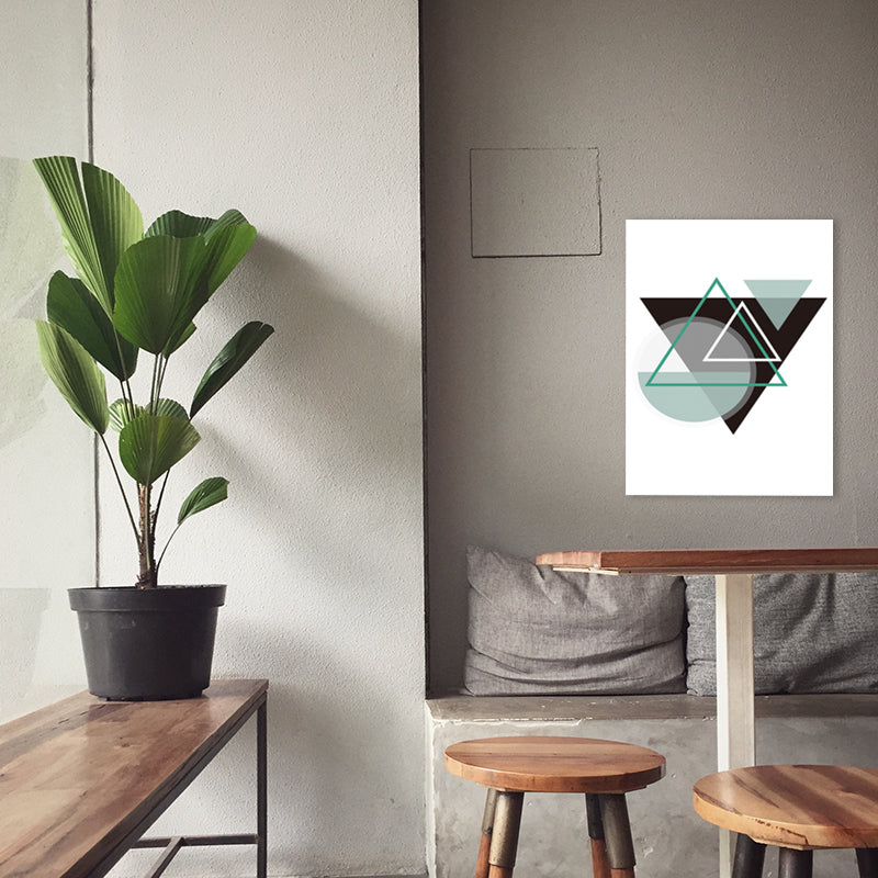 Vivolux | Grafisches Muster Leinwandkunst Helle Farbe Skandinavisch Stilvolle Wanddekoration für das Spielzimmer