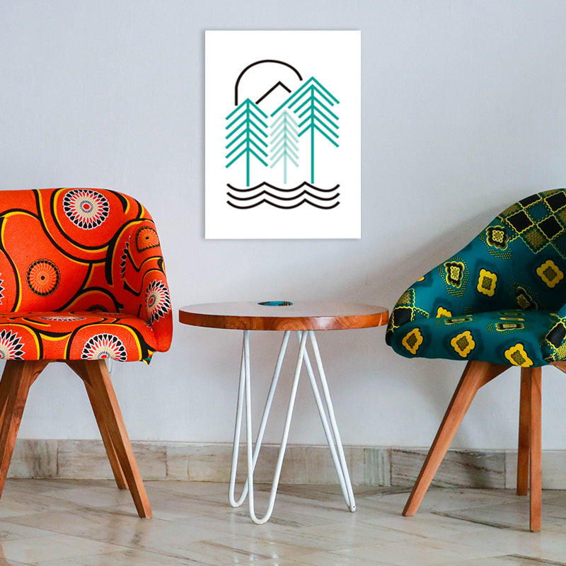 Vivolux | Grafisches Muster Leinwandkunst Helle Farbe Skandinavisch Stilvolle Wanddekoration für das Spielzimmer