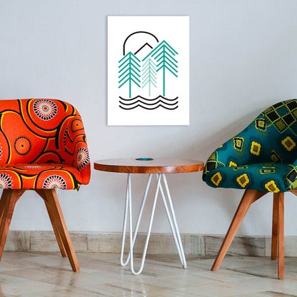 Vivolux | Grafisches Muster Leinwandkunst Helle Farbe Skandinavisch Stilvolle Wanddekoration für das Spielzimmer