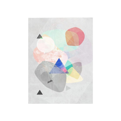 Vivolux | Lapped Graphic Pattern Art Print Textured Nordic Wohnzimmer Leinwand in Grau und Pink