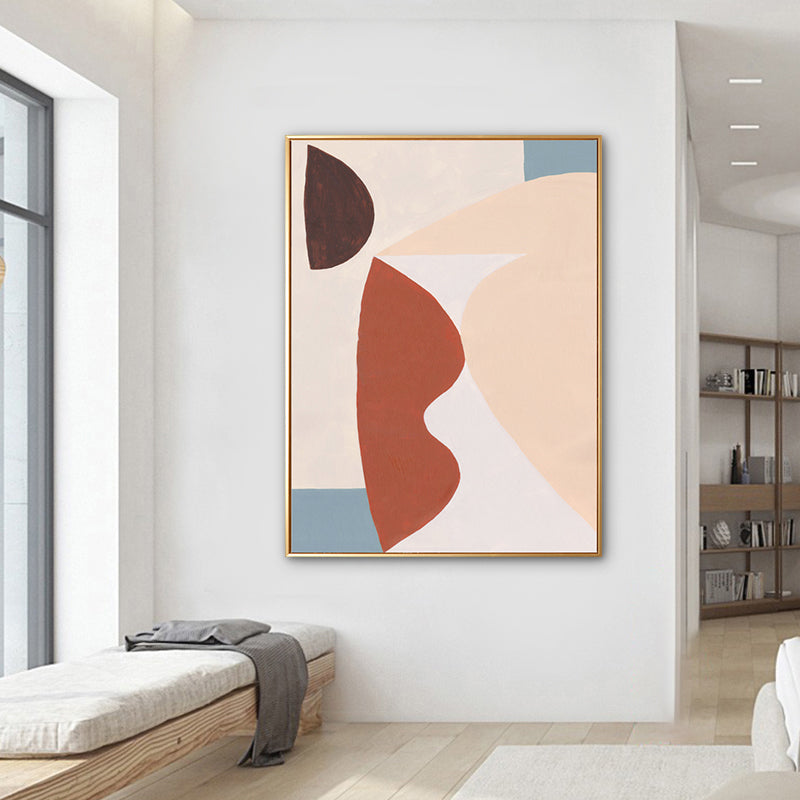 Vivolux | Texturierter Pastell-Kunstdruck Nordische Illustration Abstrakte Leinwand für Hausinterieur