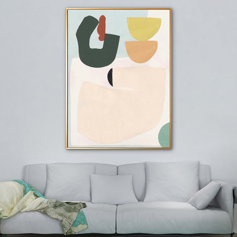 Vivolux | Texturierter Pastell-Kunstdruck Nordische Illustration Abstrakte Leinwand für Hausinterieur