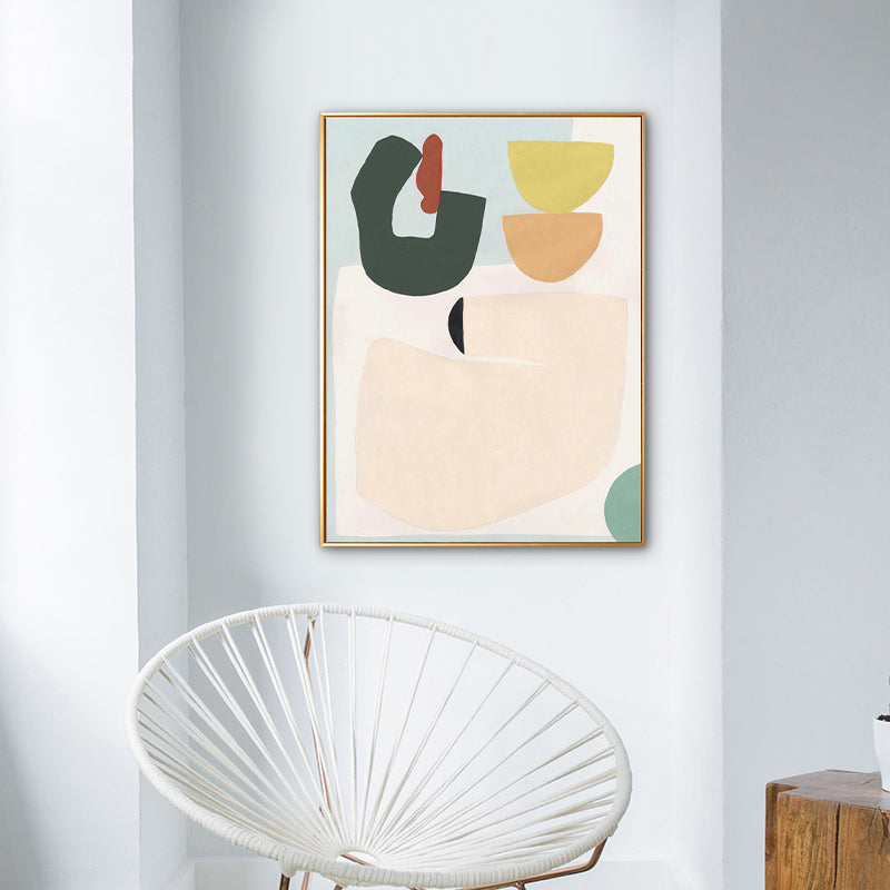 Vivolux | Texturierter Pastell-Kunstdruck Nordische Illustration Abstrakte Leinwand für Hausinterieur