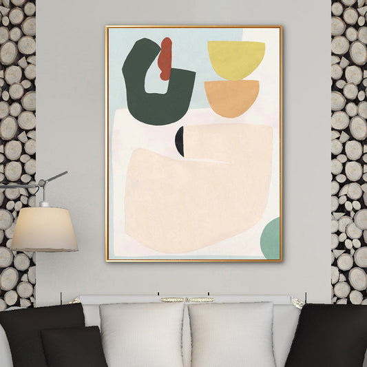 Vivolux | Texturierter Pastell-Kunstdruck Nordische Illustration Abstrakte Leinwand für Hausinterieur