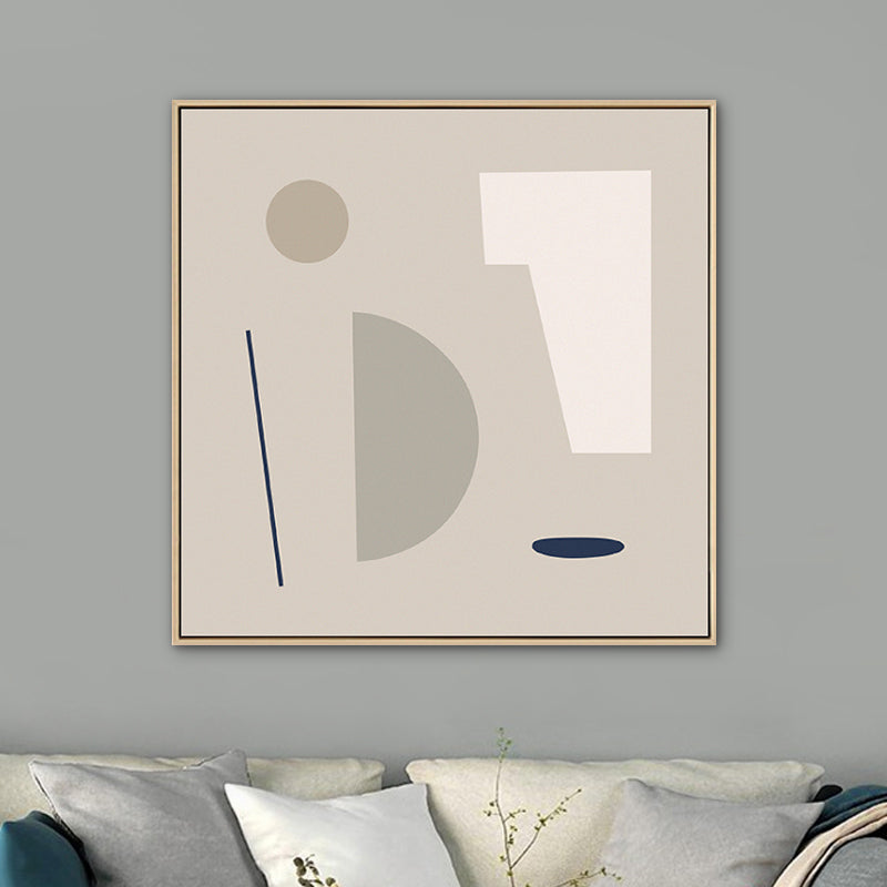 Vivolux | Geometrische Formen Leinwand Kunst Nordisch Bezaubernde Abstrakte Wanddekoration in Heller Farbe