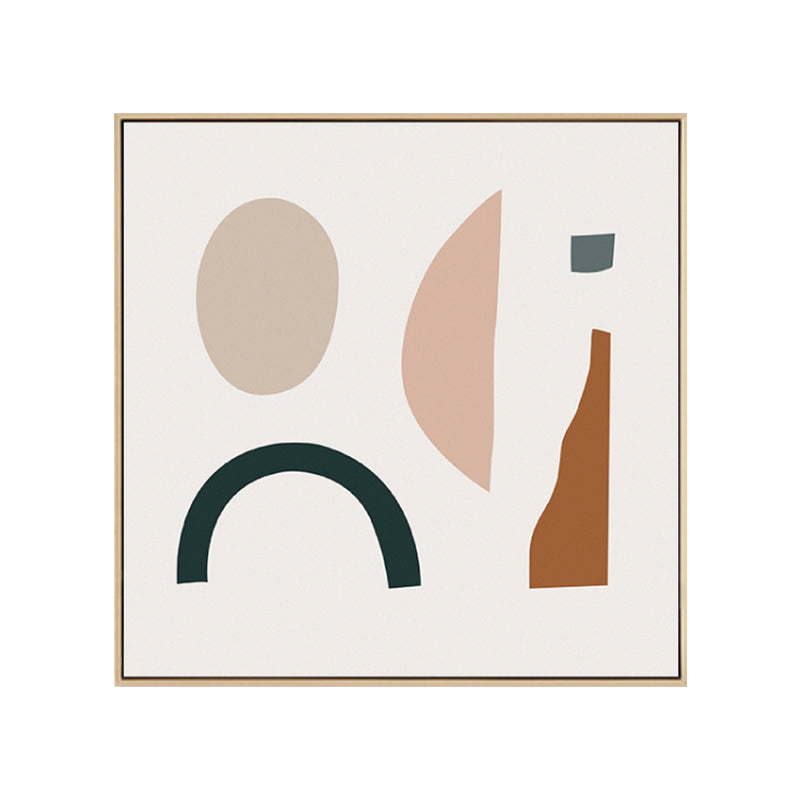 Vivolux | Geometrische Formen Leinwand Kunst Nordisch Bezaubernde Abstrakte Wanddekoration in Heller Farbe