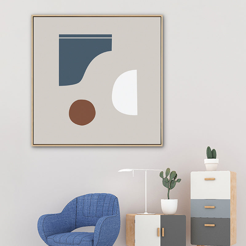 Vivolux | Geometrische Formen Leinwand Kunst Nordisch Bezaubernde Abstrakte Wanddekoration in Heller Farbe