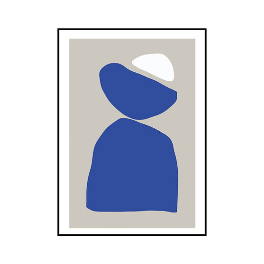 Vivolux | Illustration Abstrakte Leinwand Wandkunst für zu Hause Galerie, Blau, Mehrere Größen Verfügbar