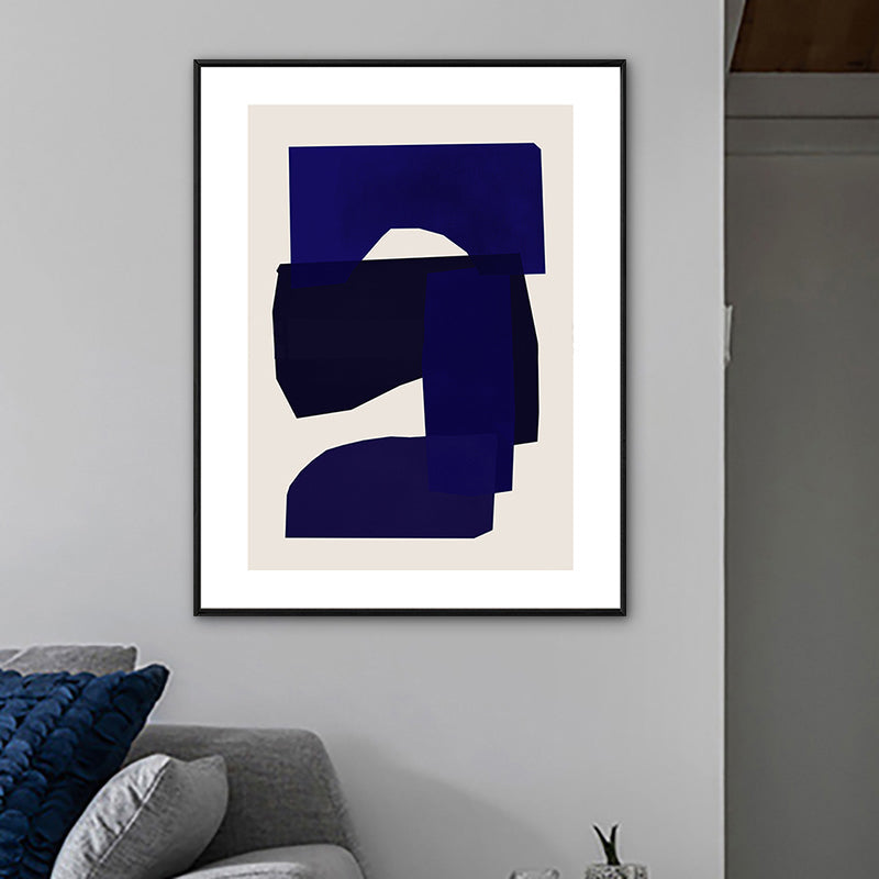 Vivolux | Leinwand Strukturierte Kunstdruck Minimalistische Abstrakte Wanddekoration in Dunkelfarbe für Schlafzimmer