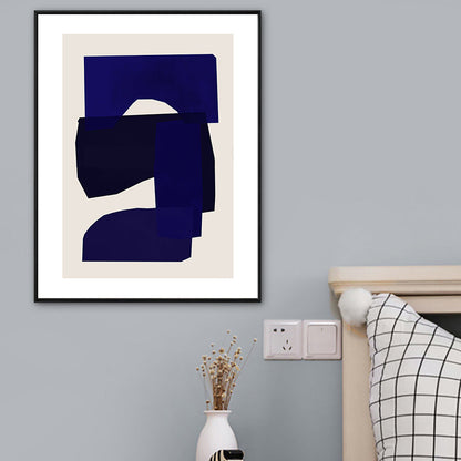 Vivolux | Leinwand Strukturierte Kunstdruck Minimalistische Abstrakte Wanddekoration in Dunkelfarbe für Schlafzimmer