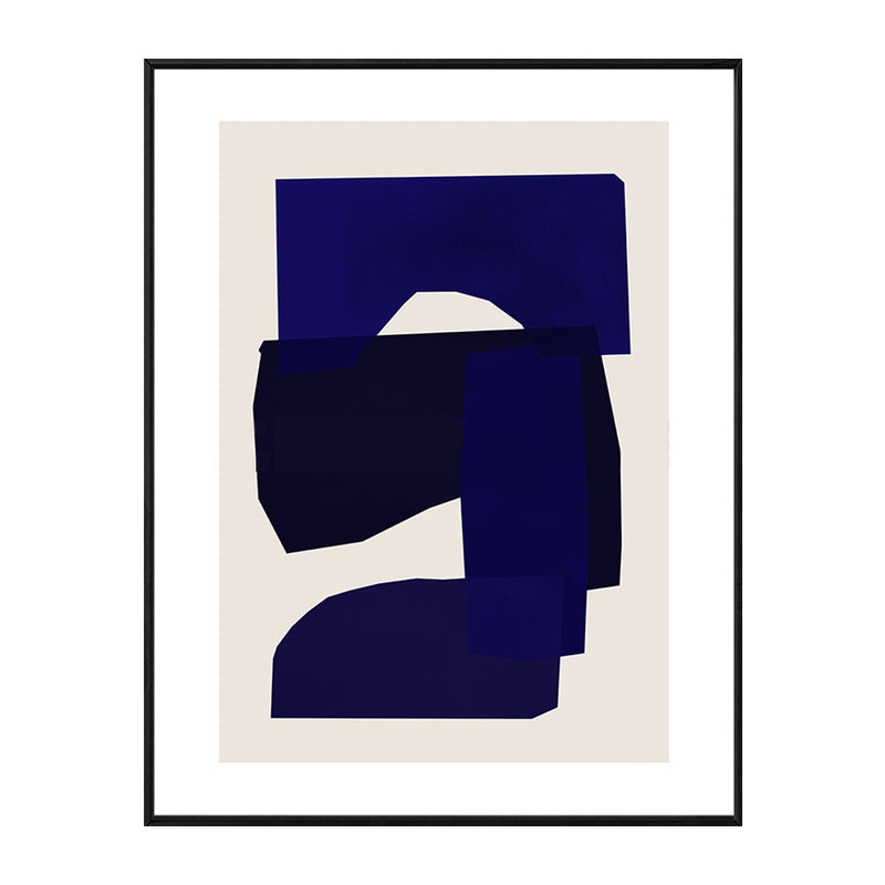 Vivolux | Leinwand Strukturierte Kunstdruck Minimalistische Abstrakte Wanddekoration in Dunkelfarbe für Schlafzimmer