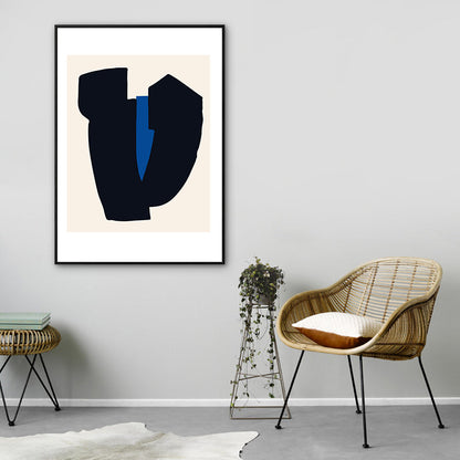 Vivolux | Leinwand Strukturierte Kunstdruck Minimalistische Abstrakte Wanddekoration in Dunkelfarbe für Schlafzimmer