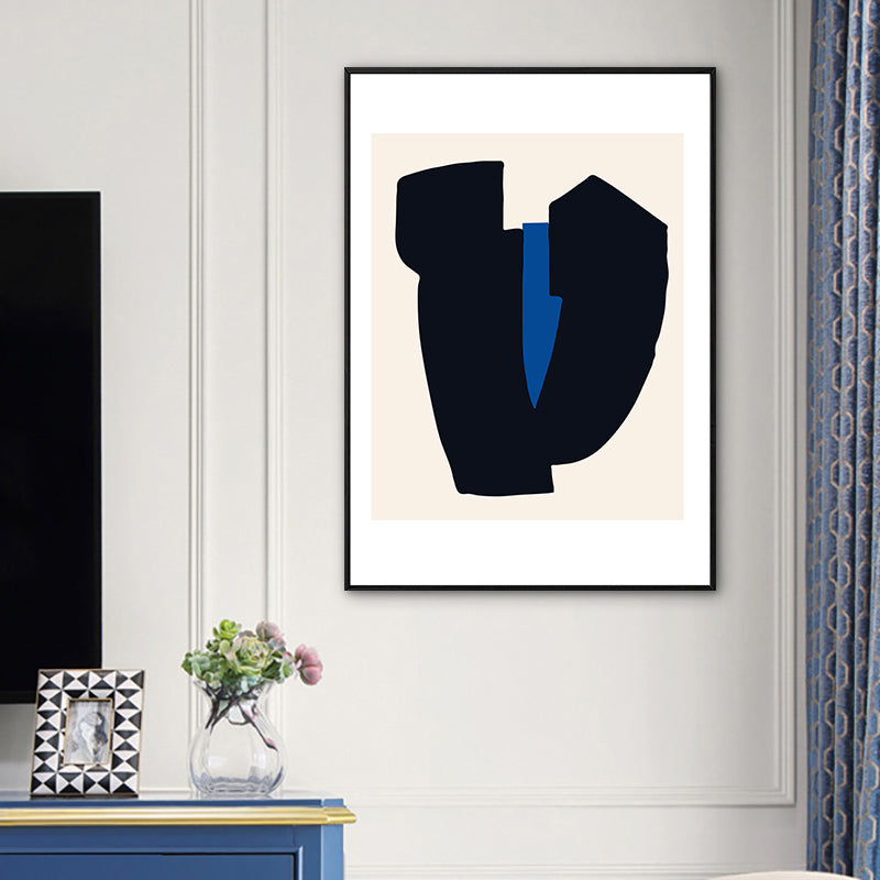 Vivolux | Leinwand Strukturierte Kunstdruck Minimalistische Abstrakte Wanddekoration in Dunkelfarbe für Schlafzimmer