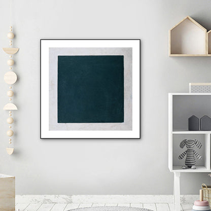 Vivolux | Einfacher Stil Geometrische Kunst Druck Leinwand Texturiert Dunkle Farb Wanddekoration für Flur