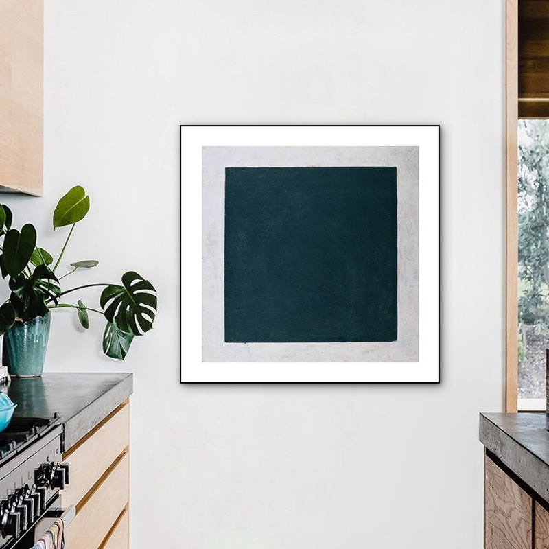 Vivolux | Einfacher Stil Geometrische Kunst Druck Leinwand Texturiert Dunkle Farb Wanddekoration für Flur