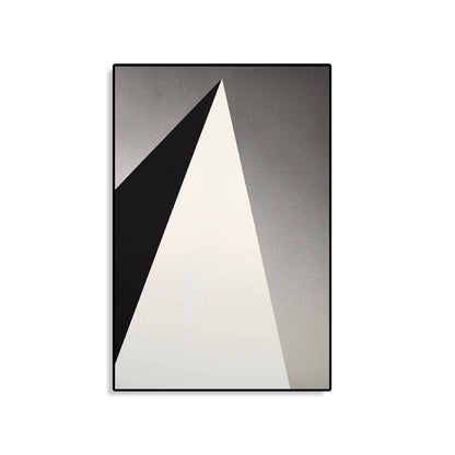 Vivolux | Strukturierte Geometrie Prisma Leinwandkunst Skandinavischer Stil Wanddeko für Hausinterieur, Dunkle Farbe