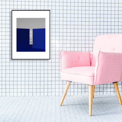 Vivolux | Illustration Einfachheit Leinwanddruck Dunkle Farbe Geometrische Wandkunst für Hausinterieur