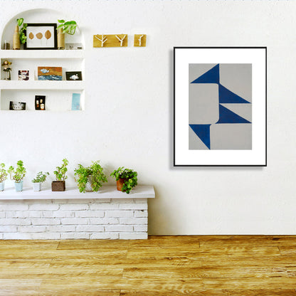 Vivolux | Illustration Einfachheit Leinwanddruck Dunkle Farbe Geometrische Wandkunst für Hausinterieur