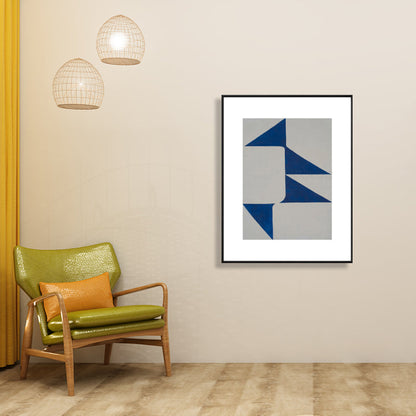 Vivolux | Illustration Einfachheit Leinwanddruck Dunkle Farbe Geometrische Wandkunst für Hausinterieur