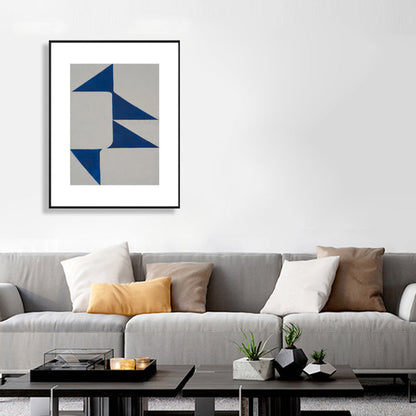 Vivolux | Illustration Einfachheit Leinwanddruck Dunkle Farbe Geometrische Wandkunst für Hausinterieur