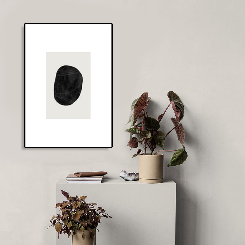 Vivolux | Fingerprint-Leinwand-Wandkunst Schwarz und Weiß Minimalistische Wanddekoration für das Wohnzimmer