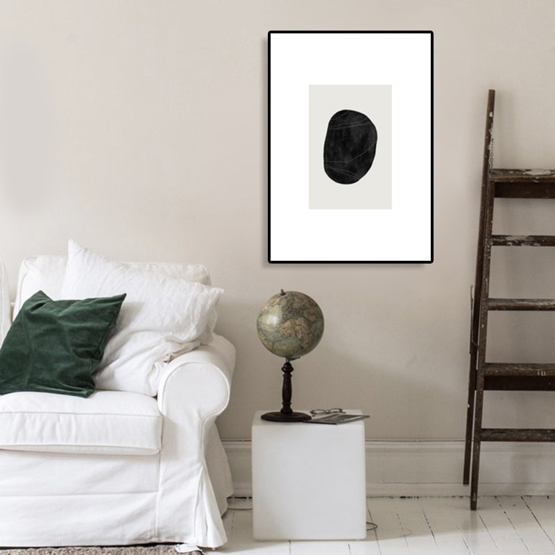 Vivolux | Fingerprint-Leinwand-Wandkunst Schwarz und Weiß Minimalistische Wanddekoration für das Wohnzimmer