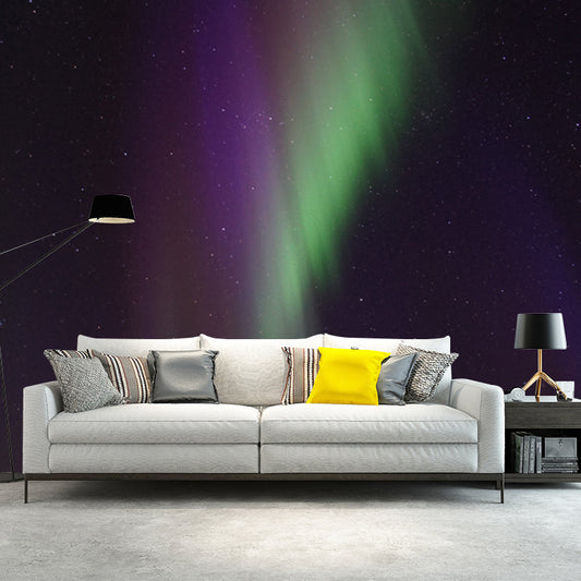 Vivolux | Paarse-Groene Aurora Borealis Wand Vochtbestendige Wanddecoratie voor Woonkamer