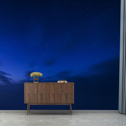 Vivolux | Sterrenhemel Wallpaper Blauw-Zwart Moderne Wandbekleding voor de Woonkamer, Vochtbestendig