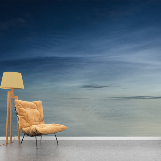 Vivolux | Blau Himmel und Wolken Wandbild Tapete Wasserdicht Minimalistische Wohnzimmer Wandverkleidung