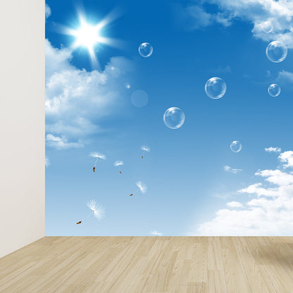 Vivolux | Large Sky Landscape Wall Art Contemporary Natural Landscape Wall Decoration in Pastel Colors