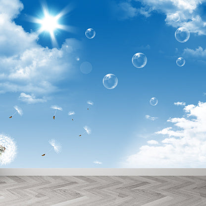 Vivolux | Large Sky Landscape Wall Art Contemporary Natural Landscape Wall Decoration in Pastel Colors