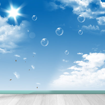 Vivolux | Large Sky Landscape Wall Art Contemporary Natural Landscape Wall Decoration in Pastel Colors