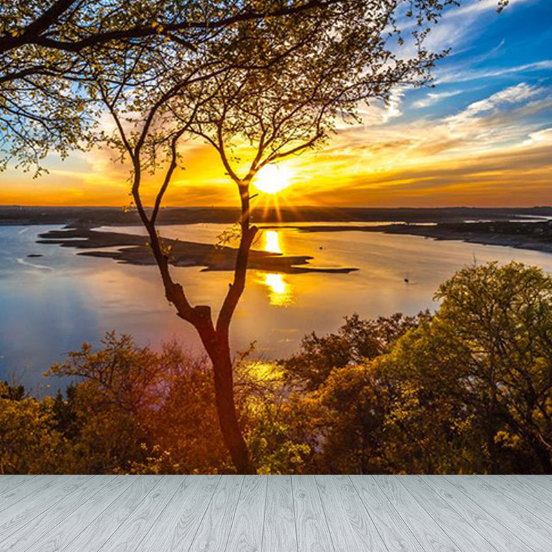 Vivolux | Large Sky Landscape Wall Art Contemporary Natural Landscape Wall Decoration in Pastel Colors