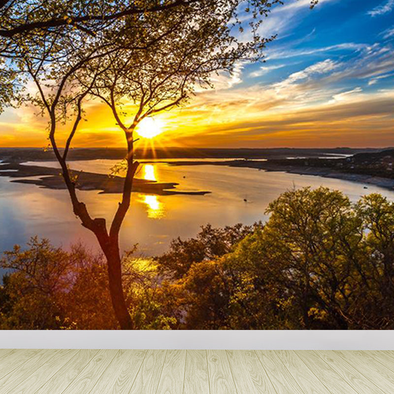 Vivolux | Large Sky Landscape Wall Art Contemporary Natural Landscape Wall Decoration in Pastel Colors