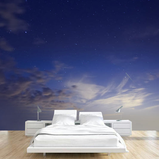 Vivolux | Wolken und Sterne Himmel Wanddekoration Modern Fleckenresistentes Schlafzimmer Wanddekor, Maßanfertigung