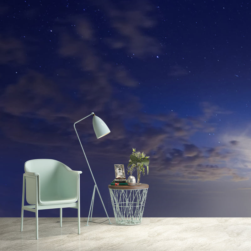 Vivolux | Wolken und Sterne Himmel Wanddekoration Modern Fleckenresistentes Schlafzimmer Wanddekor, Maßanfertigung