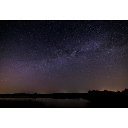 Vivolux | Serenity Nacht Himmel See Landschaft Wandbild für Schlafzimmer Sternenhimmel Wanddekoration, optionale Größe