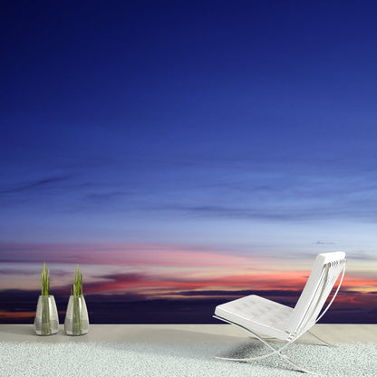 Vivolux | Modernes Sunset Glow Wanddecor Innen Personalisierte Wandkunst in Blau, wasserfest