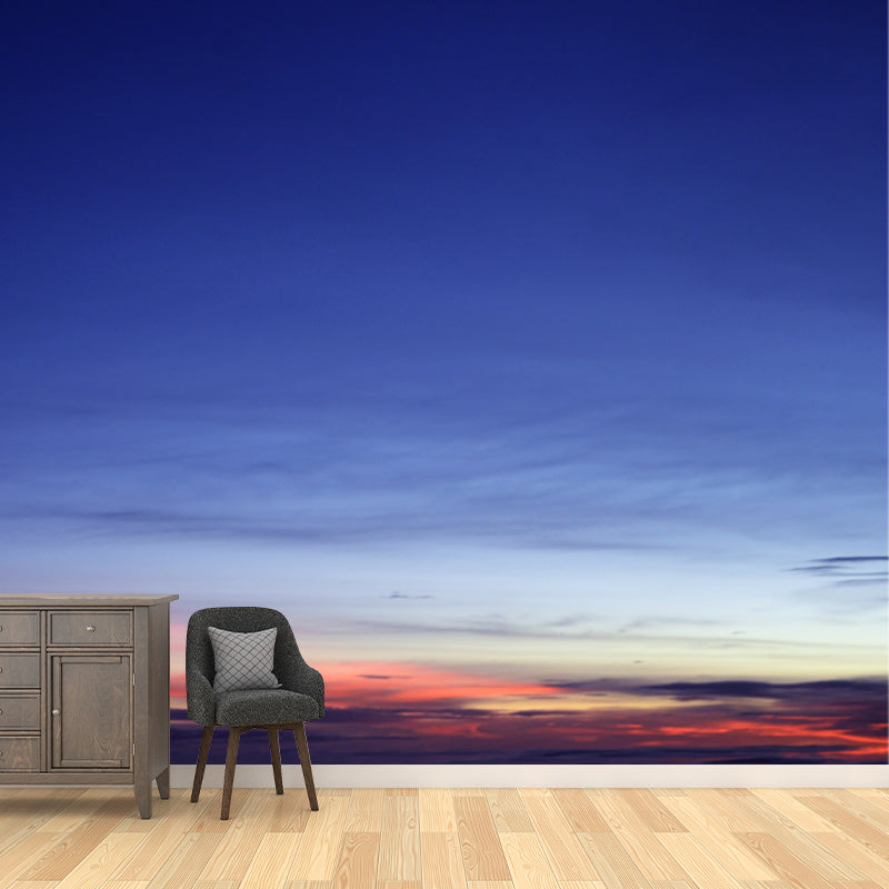 Vivolux | Modernes Sunset Glow Wanddecor Innen Personalisierte Wandkunst in Blau, wasserfest