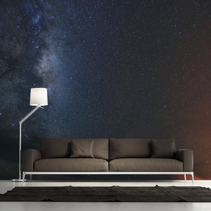 Vivolux | Asteroid Galaxy Muurmuur Decal Hedendaagse Niet-Geweven Stoffen Wandkunst in Zwart