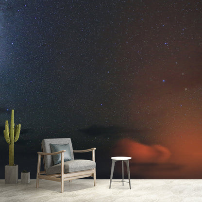 Vivolux | Asteroid Galaxy Muurmuur Decal Hedendaagse Niet-Geweven Stoffen Wandkunst in Zwart