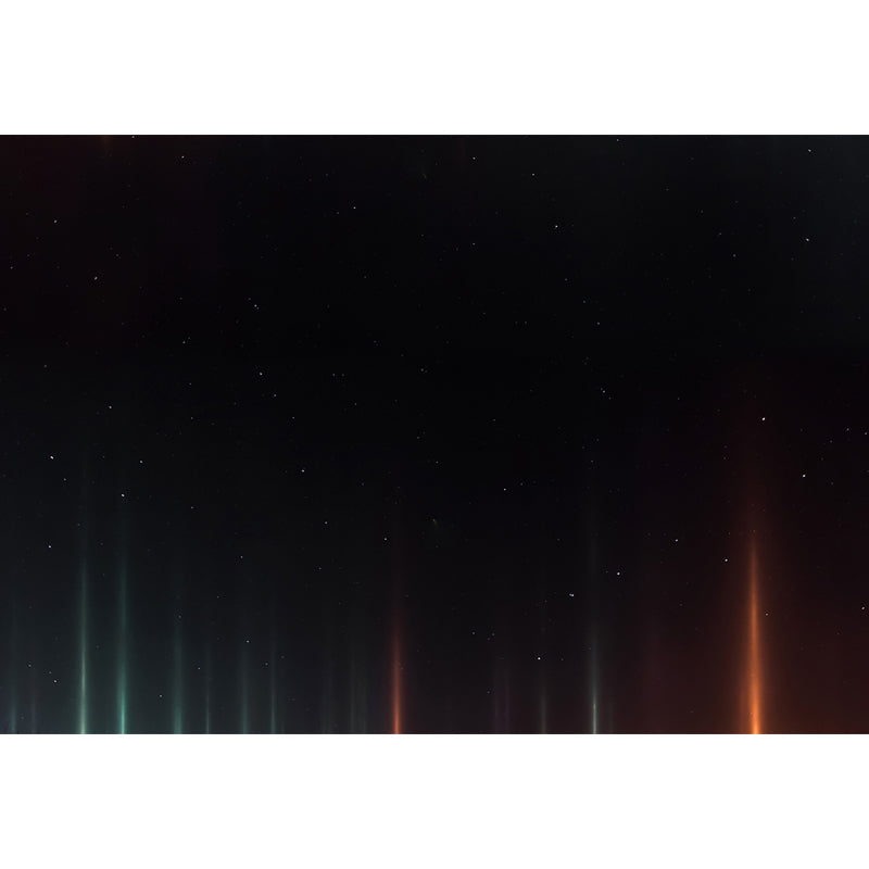 Vivolux | Aurora Borealis Stralen Muurbehang Moderne Kunst Glad Wandbedekking in Zwart