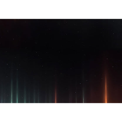 Vivolux | Aurora Borealis Stralen Muurbehang Moderne Kunst Glad Wandbedekking in Zwart