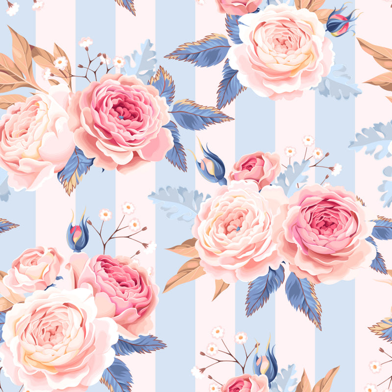 Vivolux | Stijlvolle Rozenbloesem Wandbehang Muurkunst Pastel Kleur Bloemen Wandbedekking voor Slaapkamer