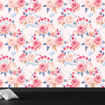 Vivolux | Stijlvolle Rozenbloesem Wandbehang Muurkunst Pastel Kleur Bloemen Wandbedekking voor Slaapkamer