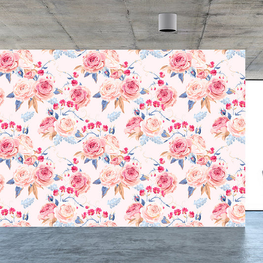Vivolux | Stijlvolle Rozenbloesem Wandbehang Muurkunst Pastel Kleur Bloemen Wandbedekking voor Slaapkamer